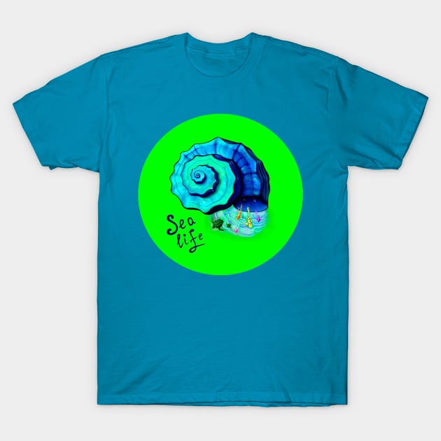 Fish Shell Art 7 T-Shirt by YellowStone